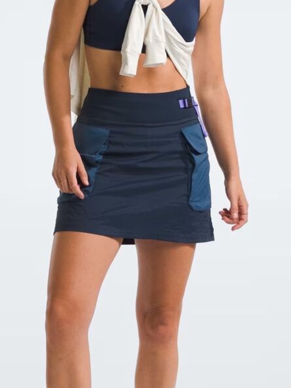 NWOT Navy Active Utility Mini Skot with Contrast Pockets